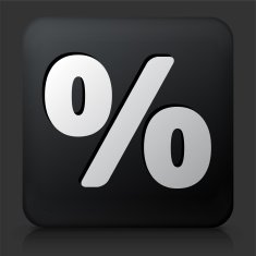 Black Square Button with Percent Sign