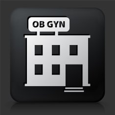 Black Square Button with Gynecology Offices