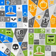 Halloween flat infographic N292