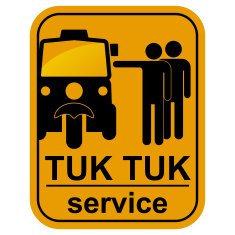 Vector black tuk service icons set