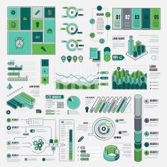 Flat UI Infographic Elements - Complete Set N2