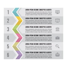 Infographic Concept - Numbered Option with Icons