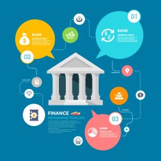 Bank and Finance infographic template