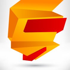 Blank empty speech bubble Origami banner background N17