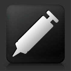 Black Square Button with Silicone and Glue Sealant N2