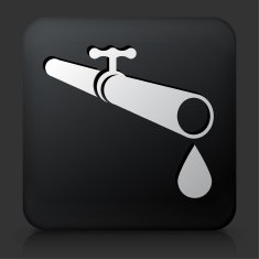 Black Square Button with Pipe Icon N2