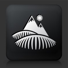 Black Square Button with Tea Farm Icon
