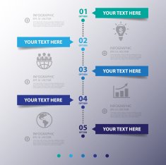 Design clean number banners timeline graphic or website Vector e N4