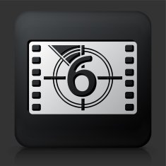 Black Square Button with Movie Countdown