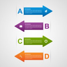Vector abstract arrows infographic design template N3