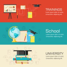 Education distance online and academic school variations concep