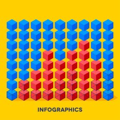 Infographics with cubes N2