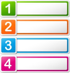 Vector four banners
