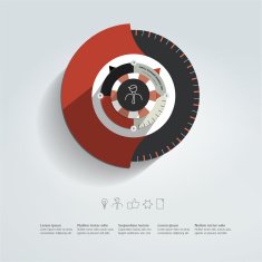 Round infographic template Vector business concept N3