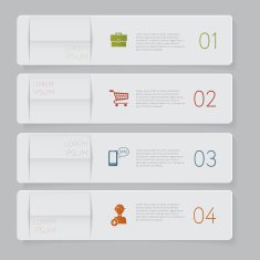 Infographic Design number banners template graphic or website layout N42