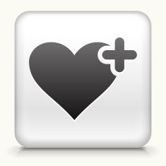 White Square Button with Add Favorite Icon