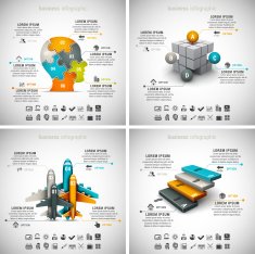 4 in 1 Business Infographics N19