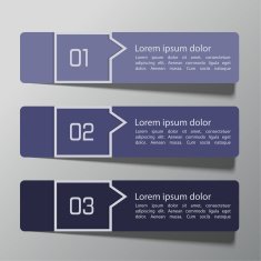 Modern design template from paper and pointers
