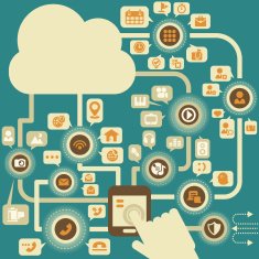 smart phone with apps icons