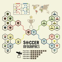 Soccer infographic Vector illustration