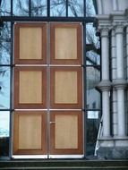 closed wooden door, switzerland, amriswil