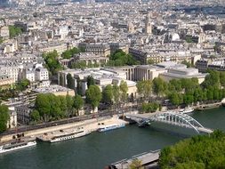 View of the Paris and the Seine river