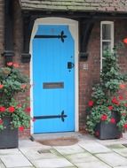 blue door in London