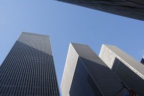 concrete skyscrapers in New York, US