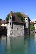 Prison on a annecy lake bank