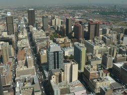 Panoramic view of Johannesburg on a sunny day