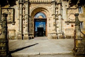 entrance to hotel paradores, spain, Santiago de Compostela