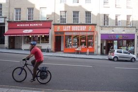 cyclist on the street in Bristol