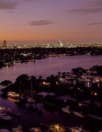Night city skyline of Fort Lauderdale