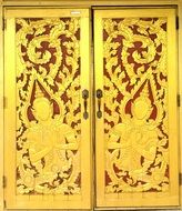 golden doors of a Buddhist temple