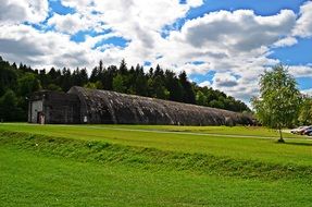 bunker building in the forest