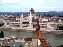 parliament building near the river in budapest