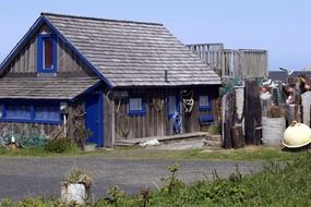 house with fishing tackle