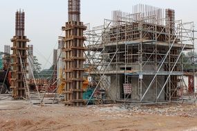 Constructions on the building site
