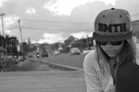 Portrait of Street stylish girl