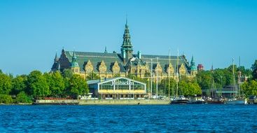 The view from the water of the old town, Stockholm