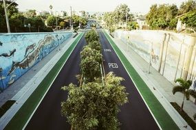 underpass road perspective