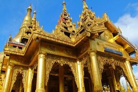 gold shwedagon pagoda in Yangon, Myanmar