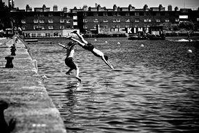 dive plunge water jump