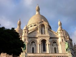 sacre coer church facade, france, paris