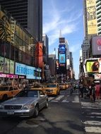 busy street in city, usa, nyc, time square