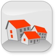 houses with orange roofs