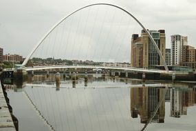 Gateshead Millennium Bridge in city, uk, england, Newcastle upon Tyne