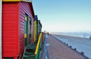 colorful beach shacks on the Muizenberg beach