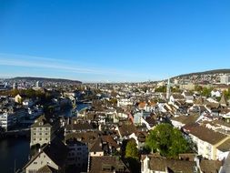 Bird's-eye view of Zurich