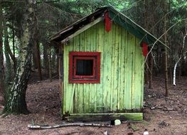 neglected log cabin